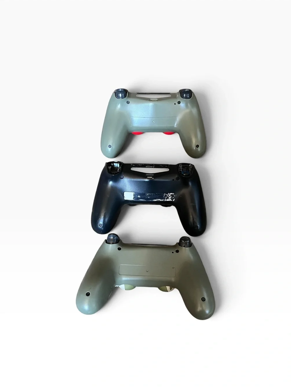 Lot 3 OEM Sony PS4 DualShock 4 Controllers Parts Repair Stick Drift Camo Red Blk